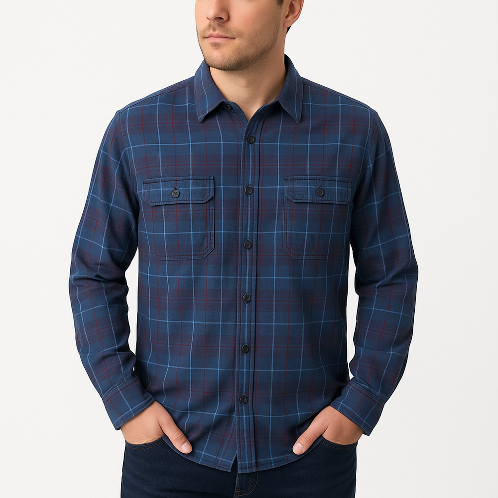 Chip & Pepper Plaid Long Sleeve Button Up Front Pocket Casual Shirt XL